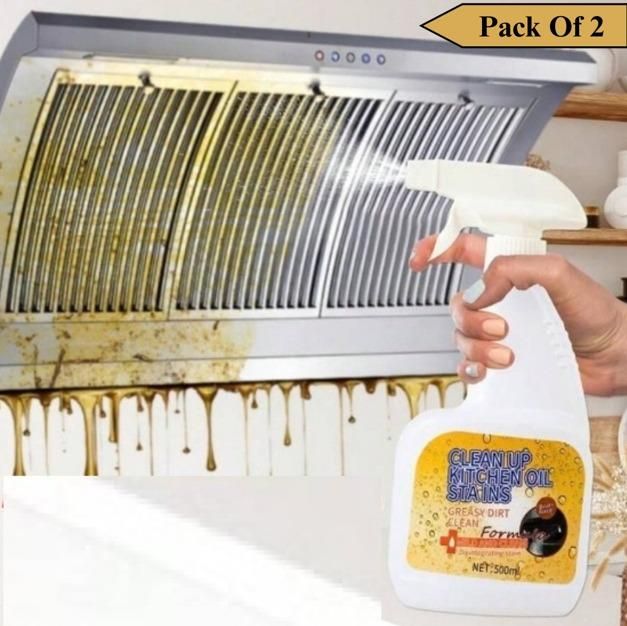 Kitchen Heavy Oil Cleaning Agent Antibacterial Cleaning Spray For Kitchens(Pack Of 2)