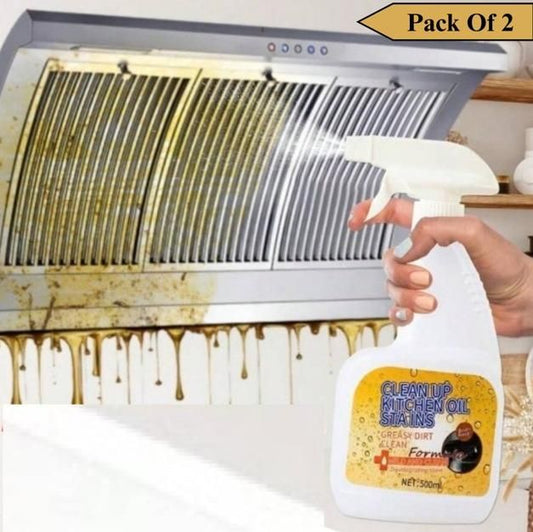 Kitchen Heavy Oil Cleaning Agent Antibacterial Cleaning Spray For Kitchens(Pack Of 2)