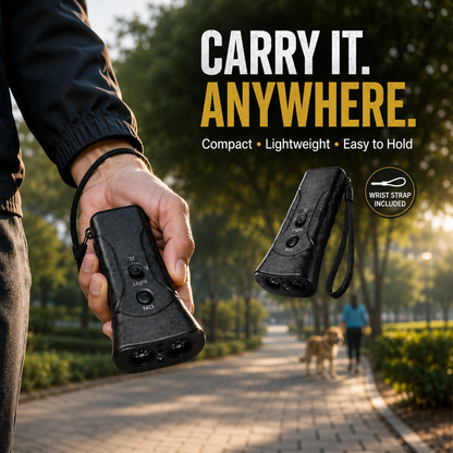 Ultrasonic Dog Deterrent – Portable Animal Chaser & Personal Safety Device