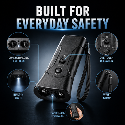 Ultrasonic Dog Deterrent – Portable Animal Chaser & Personal Safety Device