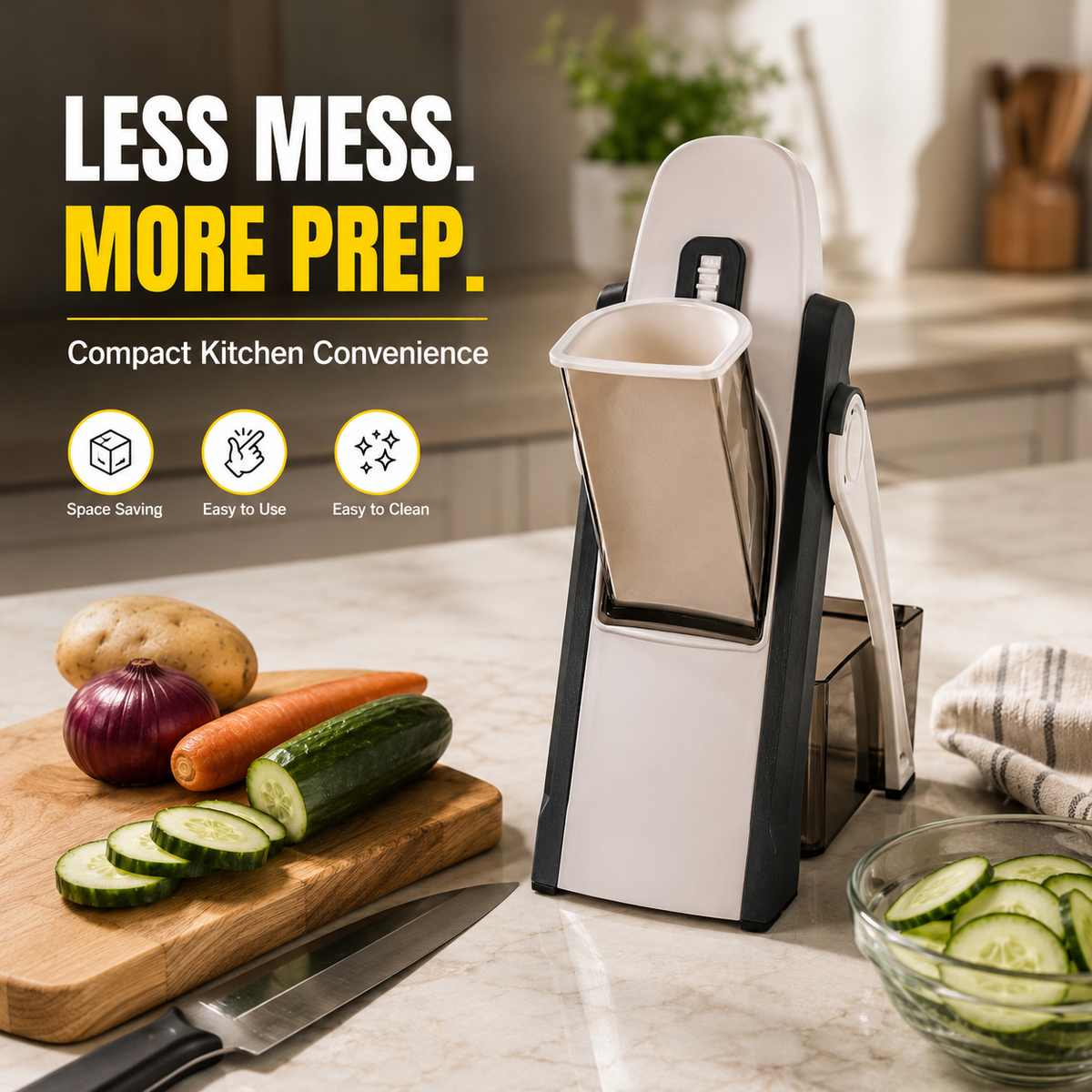 Multi-Functional Vegetable Cutter & Slicer – Fast, Easy & Uniform Vegetable Cutting