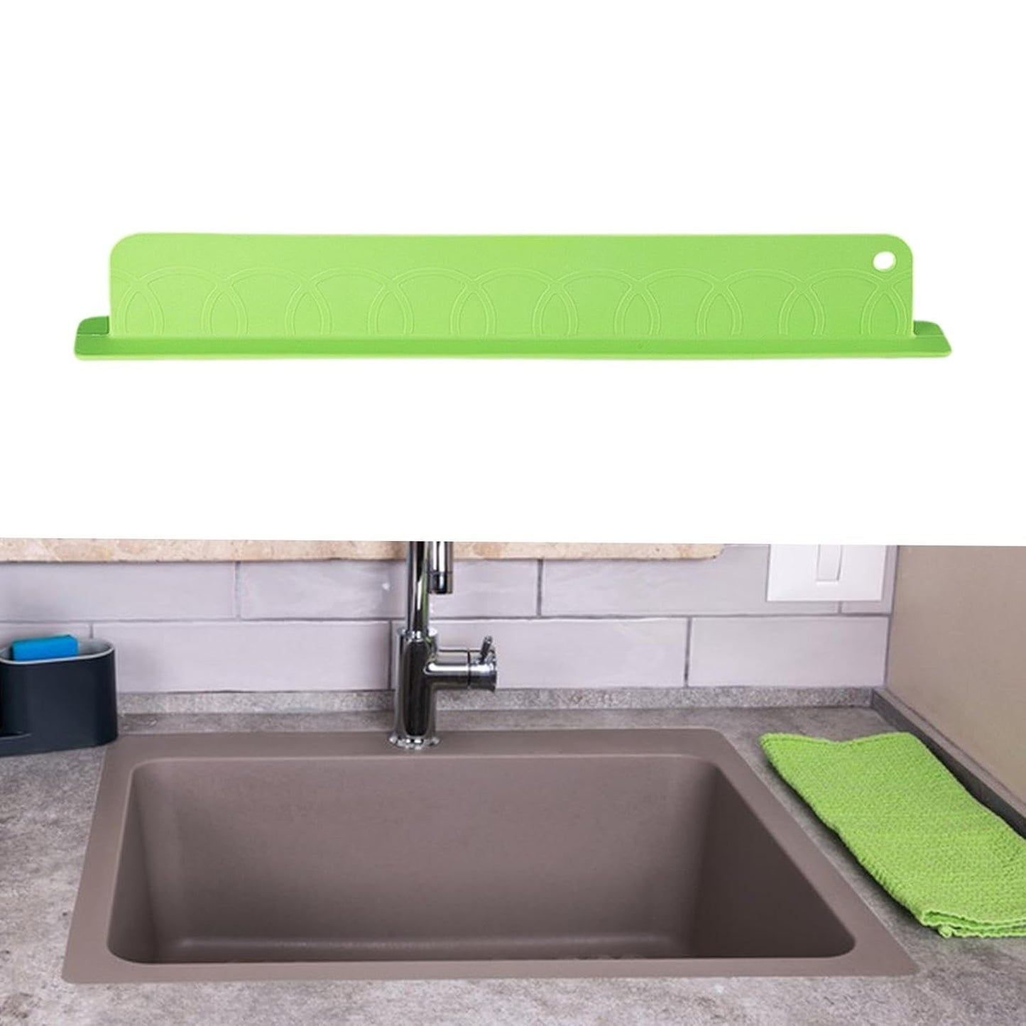 Silicone Splash Guard For Kitchen Sink (Assorted colour) (Pack Of 2)
