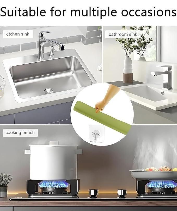 Silicone Splash Guard For Kitchen Sink (Assorted colour) (Pack Of 2)