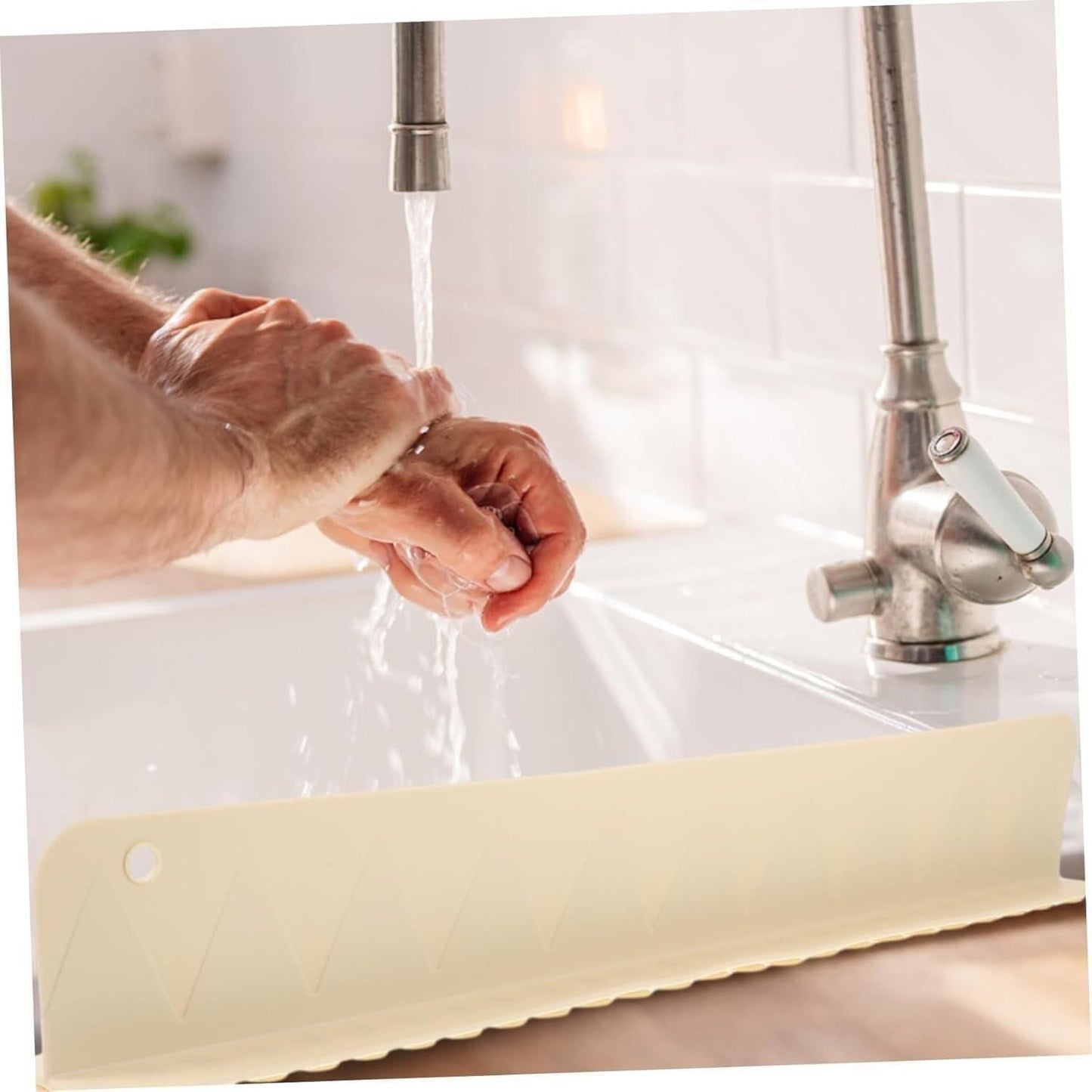 Silicone Splash Guard For Kitchen Sink (Assorted colour) (Pack Of 2)